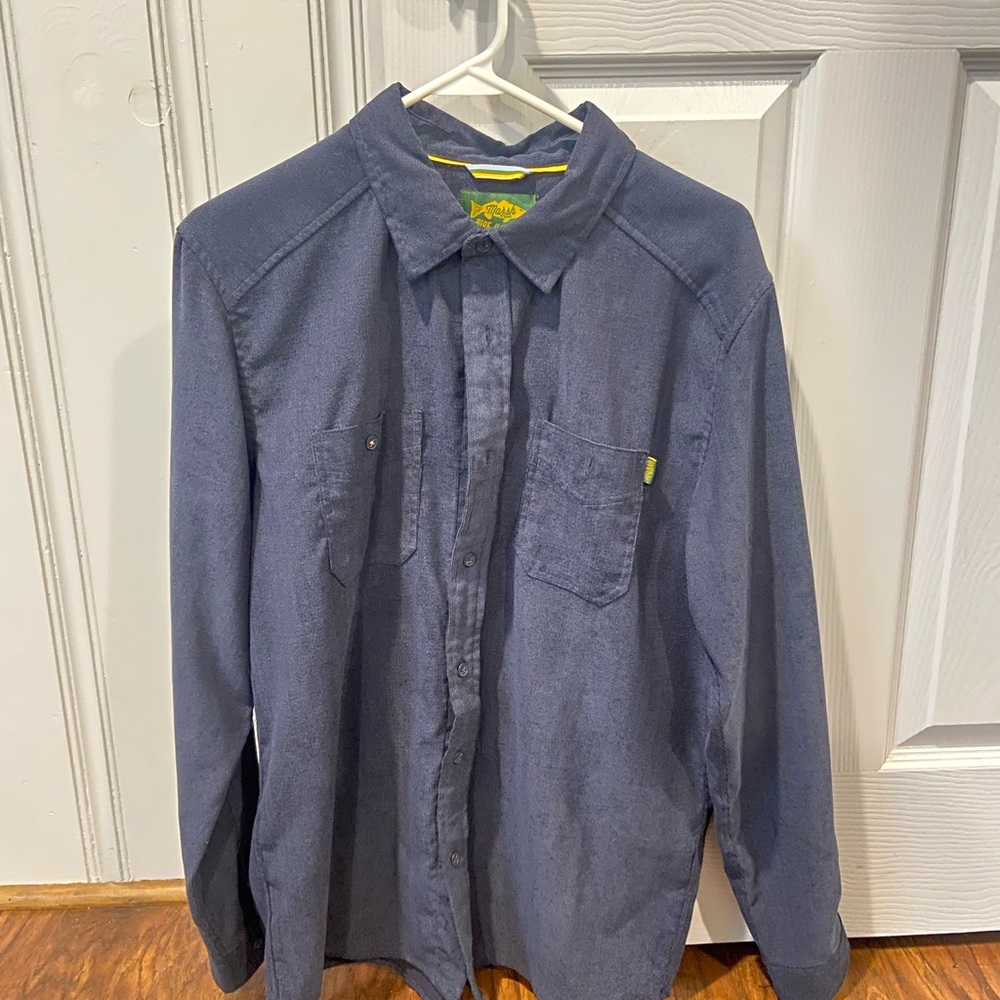Marsh Wear Navy Cord Button-Up Shirt